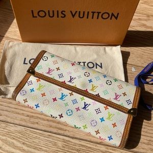 Authentic Louis Vuitton Multicolore Porte Tresor